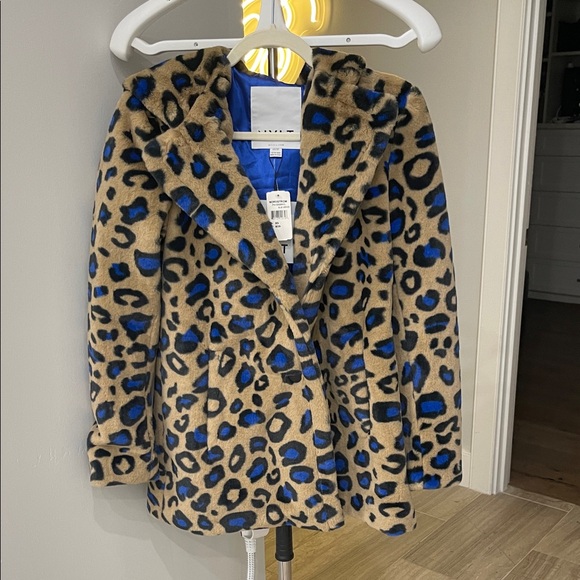 NVLT Jackets & Blazers - Leopard Print Jacket with Blue Accents